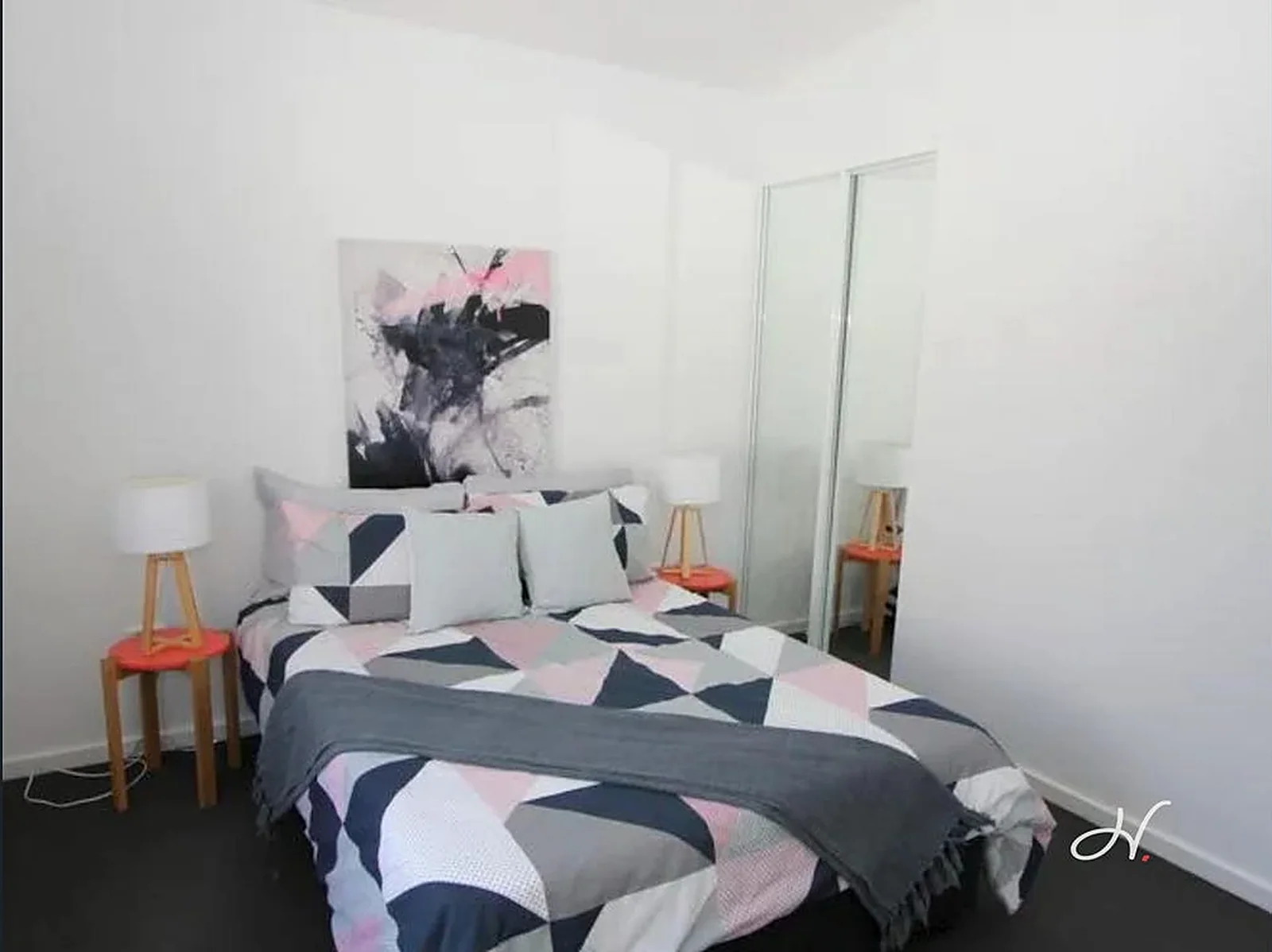 Second bedroom with built-in wardrobe at the Wallsend home