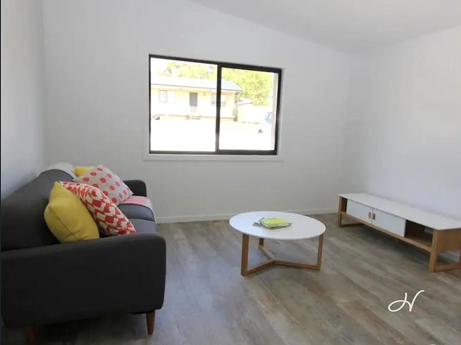 Lounge area with sofa at the Wallsend home